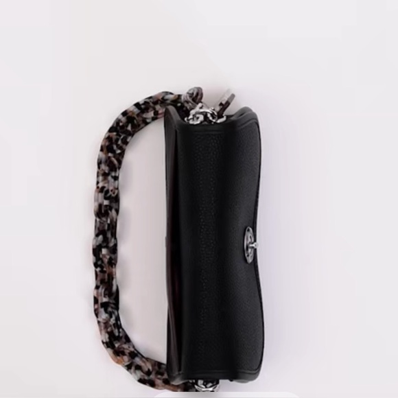 Coach Wavy Dinky Crossbody Shoulder Bag In Coachtopia Leather Black - Picture 16 of 16